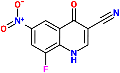 MC004880 8-F-1,4-dihydro-6-nitro-4-oxo-3-quinolinecarbonitrile